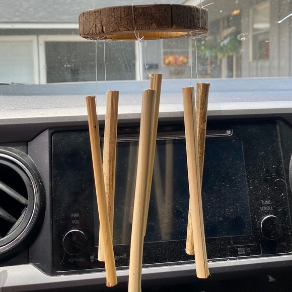 Bamboo Rear View Mirror Hanging Ornament - Picture 1 of 2